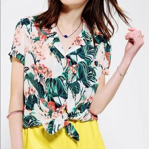 Kimchi Blue Button Down Aloha Hawaiian Shirt